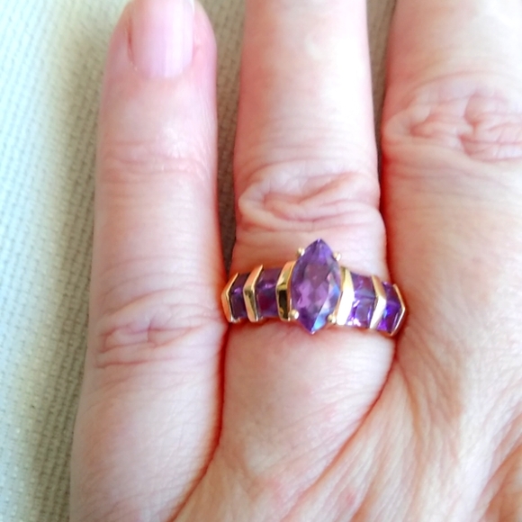 QVC Jewelry - 14k GOLD AND AMETHYST RING